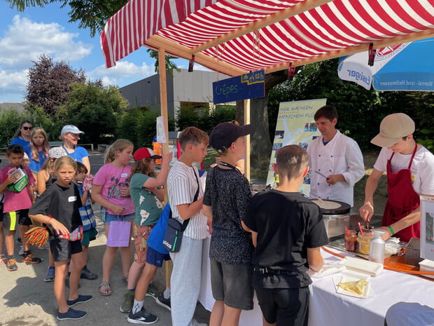 Beim Abschlussfest gab es leckere Crèpes