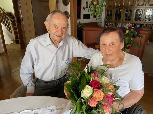 Alfons und Elli Kulik durften das seltene Fest der Gnadenhochzeit feiern