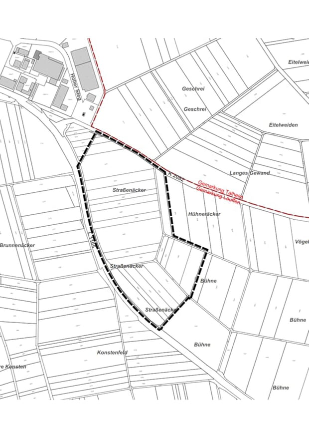 Lageplan Vorderes Burgfeld II - BA 01.2