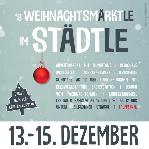 Plakat das Weihnachtsmärktle im Städtle