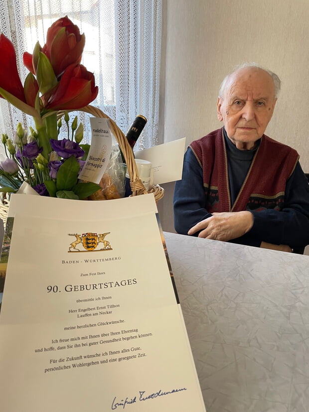 Engelbert Ernst Tilhon feierte seinen 90. Geburtstag