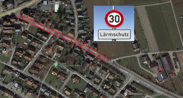 Tempo 30 km/h in der Ilsfelder Straße 