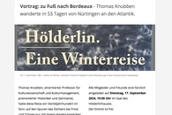 Einladung zum Vortrag von Thomas Knubber, Winterreise am 17.9.24, 19.00