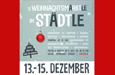 s'Weihnachtsmärktle im Städtle